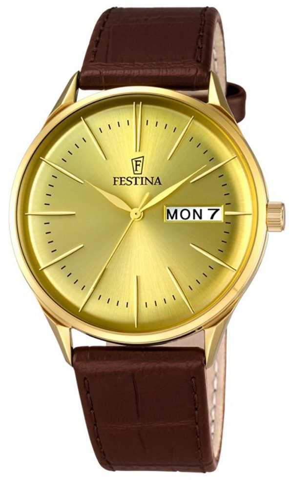 Festina F6838-2 Kello Keltainen / Nahka