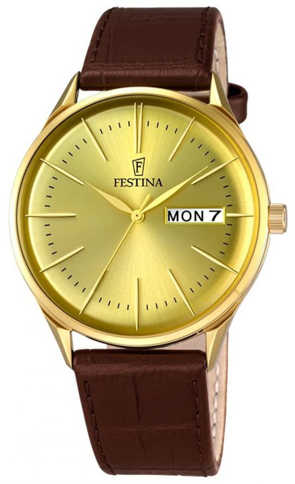 Festina F6838-2 Kello Keltainen / Nahka