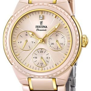 Festina Sport F16699-3 Kello Beige / Kullansävytetty Teräs