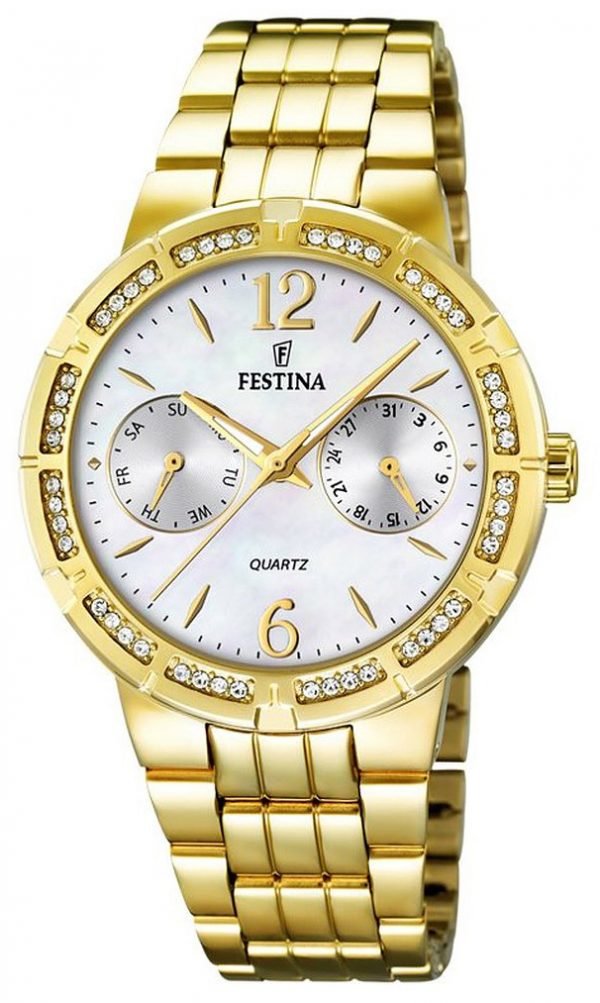 Festina Sport F16701-1 Kello Valkoinen / Kullansävytetty