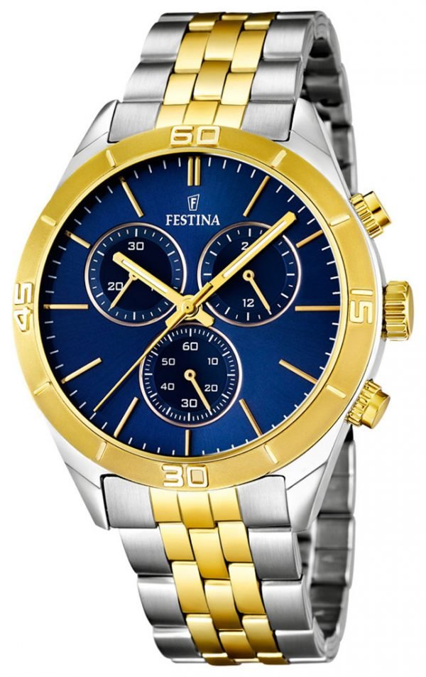 Festina Sport F16763-2 Kello Sininen / Kullansävytetty Teräs