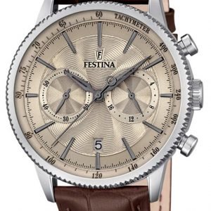 Festina Sport F16893-3 Kello Beige / Nahka