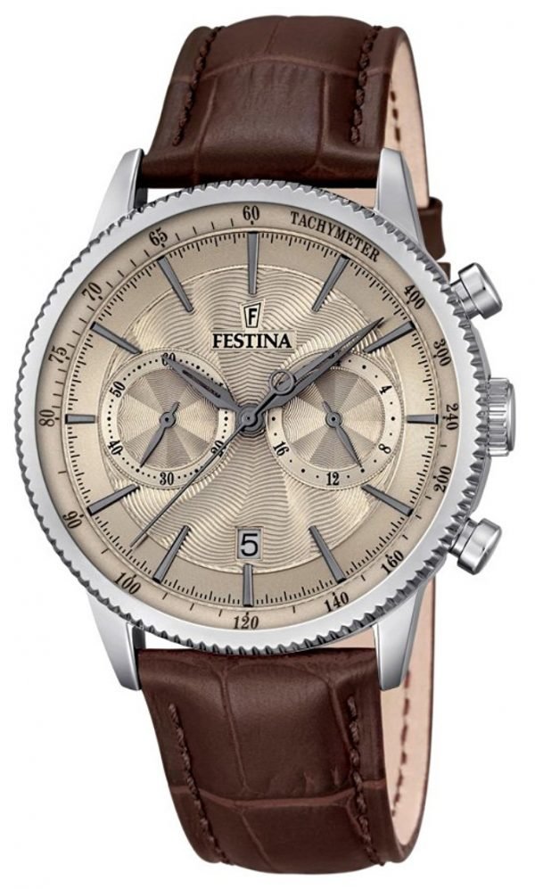 Festina Sport F16893-3 Kello Beige / Nahka