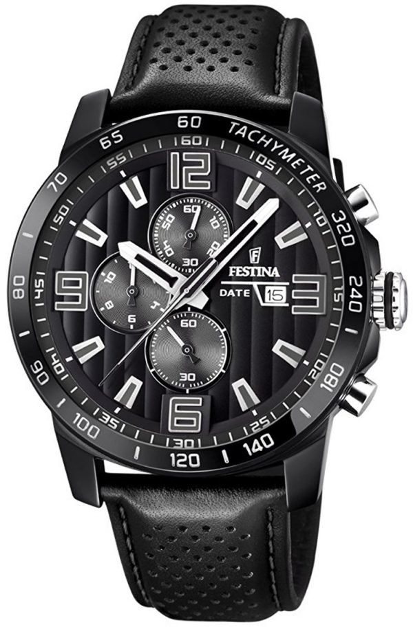 Festina Sport F20339-6 Kello Musta / Nahka