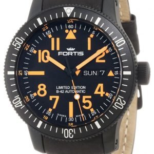 Fortis B-42 Black 647.28.13 L13 Kello Musta / Nahka