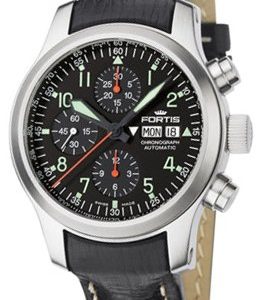 Fortis B-42 Flieger 635.10.41.L01 Kello Musta / Nahka