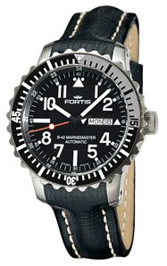 Fortis B-42 Marinemaster 670.17.41 L.01 Kello Musta / Nahka