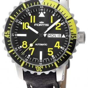 Fortis B-42 Marinemaster 670.24.14.L01 Kello Musta / Nahka