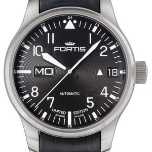 Fortis F-43 700.10.81.L01 Kello Musta / Nahka