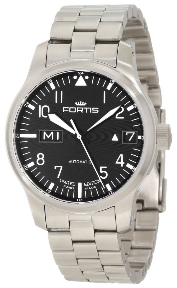 Fortis F-43 700.10.81.M Kello Musta / Teräs