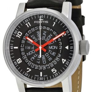 Fortis Spacematic 623.10.51.L01 Kello Musta / Nahka