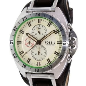 Fossil Breaker Ch3004 Kello Valkoinen / Nahka