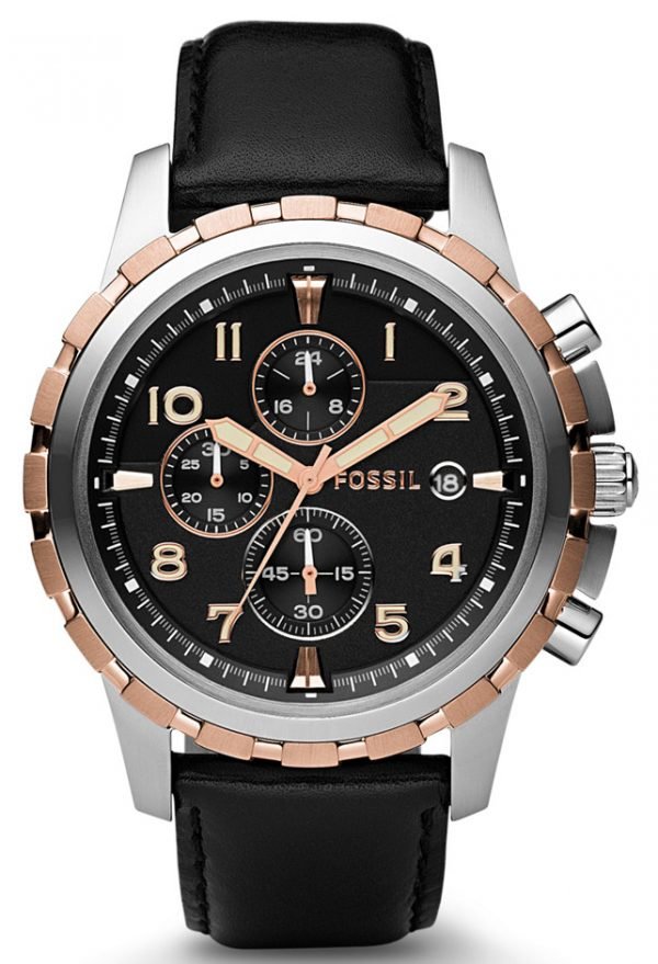 Fossil Dean Fs4545 Kello Musta / Nahka