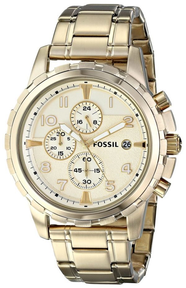 Fossil Dean Fs4867 Kello Samppanja / Kullansävytetty Teräs