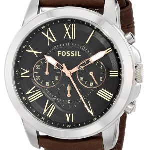 Fossil Dress Fs4813 Kello Musta / Nahka