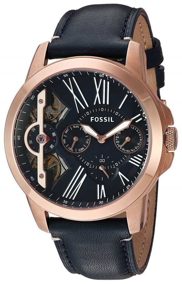 Fossil Dress Me1162 Kello Sininen / Nahka