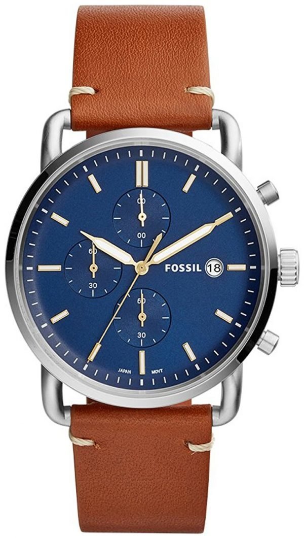 Fossil Fs5401 Kello Sininen / Nahka