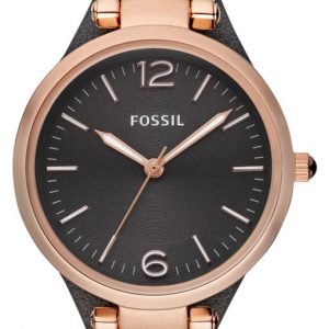 Fossil Georgia Es3077 Kello Musta / Nahka