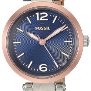 Fossil Georgia Es4277 Kello Sininen / Nahka