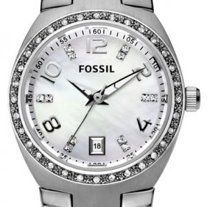 Fossil Glitz Am4141 Kello Valkoinen / Teräs