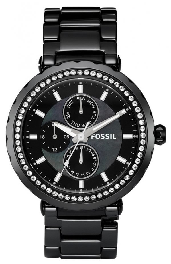 Fossil Glitz Ce1009 Kello Musta / Keraaminen