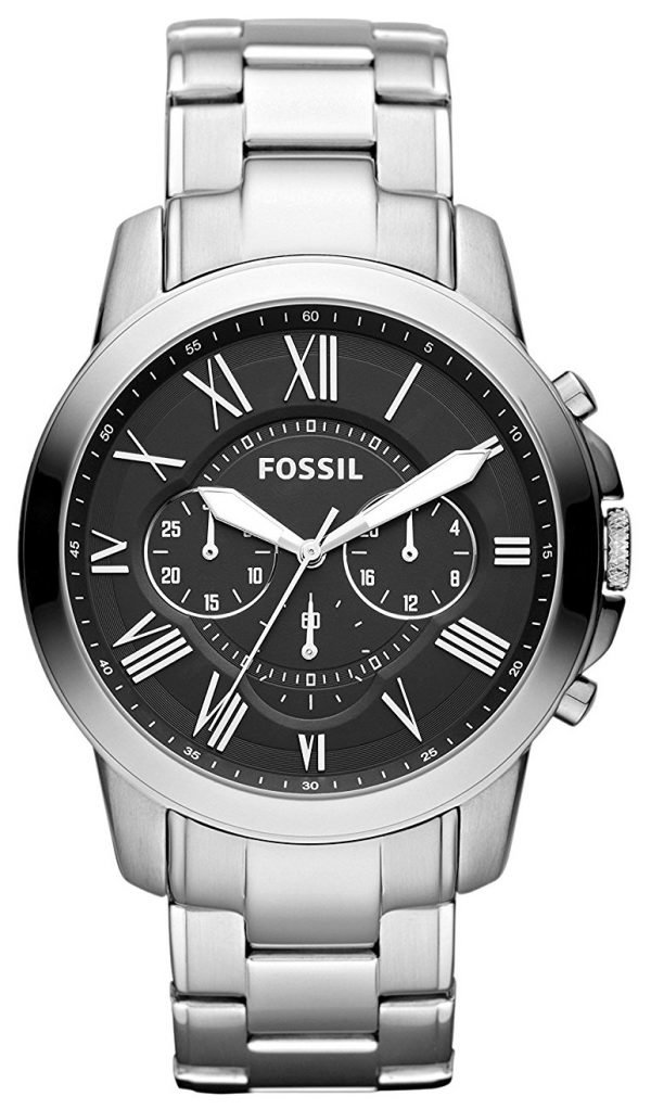 Fossil Grant Fs4736ie Kello Musta / Teräs