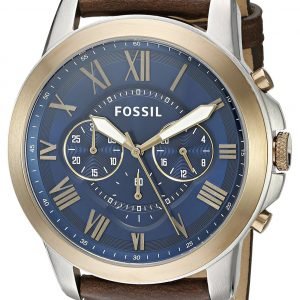 Fossil Grant Fs5150 Kello Sininen / Nahka