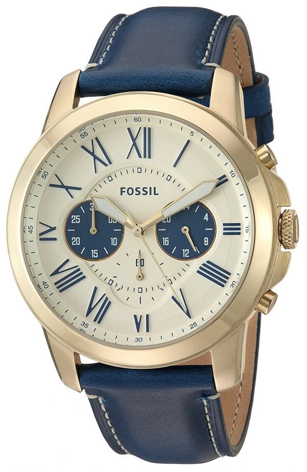 Fossil Grant Fs5271 Kello Beige / Nahka