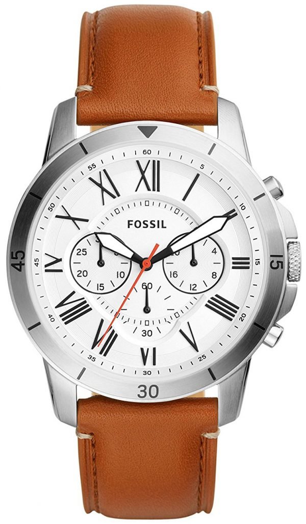 Fossil Grant Fs5343 Kello Valkoinen / Nahka