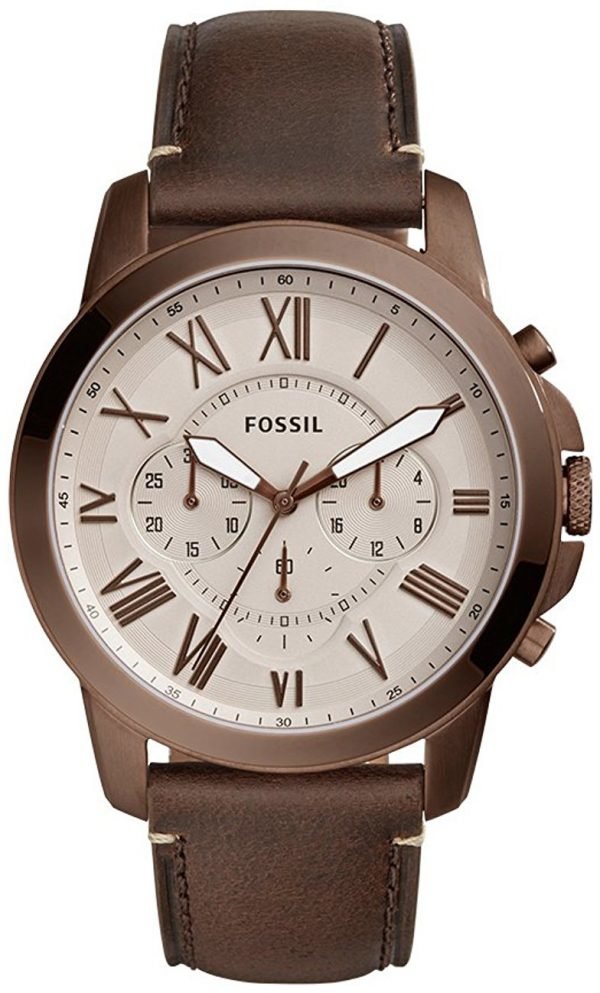 Fossil Grant Fs5344 Kello Beige / Nahka