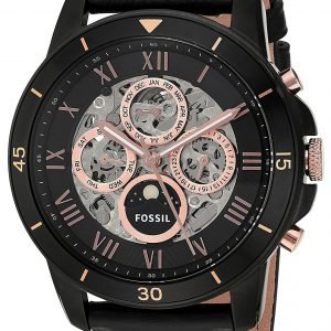 Fossil Grant Me3138 Kello Musta / Nahka