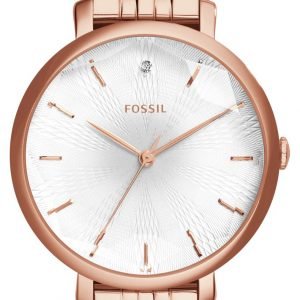 Fossil Jacqueline Es3860 Kello Hopea / Punakultasävyinen