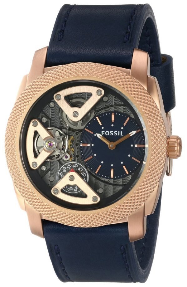 Fossil Machine Me1158 Kello Sininen / Nahka