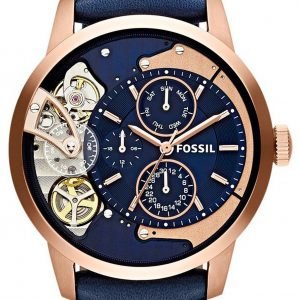 Fossil Mechanical Me1138 Kello Sininen / Nahka