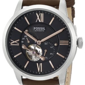 Fossil Mechanical Me3061 Kello Musta / Nahka