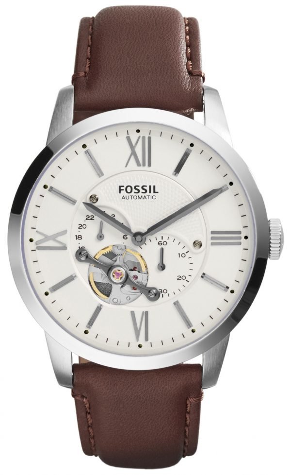 Fossil Mechanical Me3064 Kello Valkoinen / Nahka