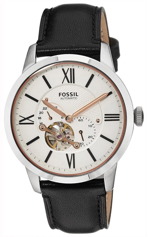 Fossil Mechanical Me3104 Kello Hopea / Nahka