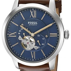 Fossil Mechanical Me3110 Kello Sininen / Nahka