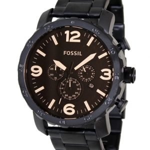 Fossil Nate Jr1356 Kello Ruskea / Teräs