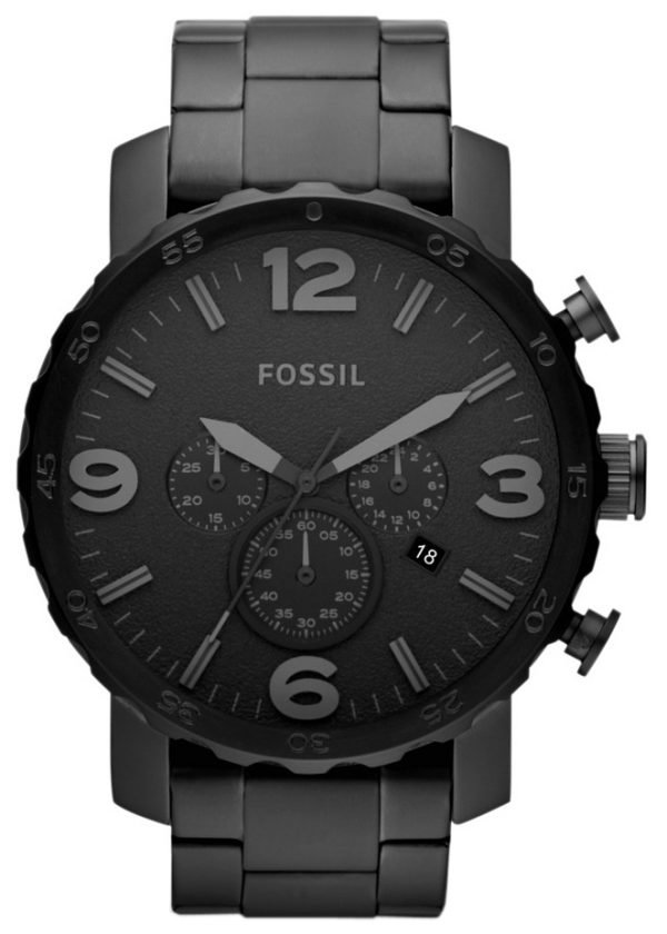 Fossil Nate Jr1401 Kello Musta / Teräs