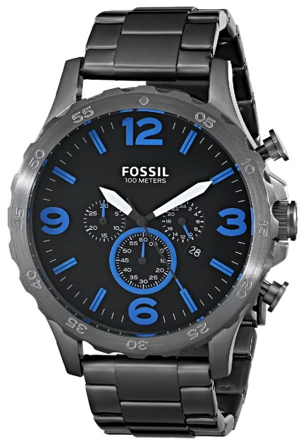 Fossil Nate Jr1478 Kello Musta / Teräs