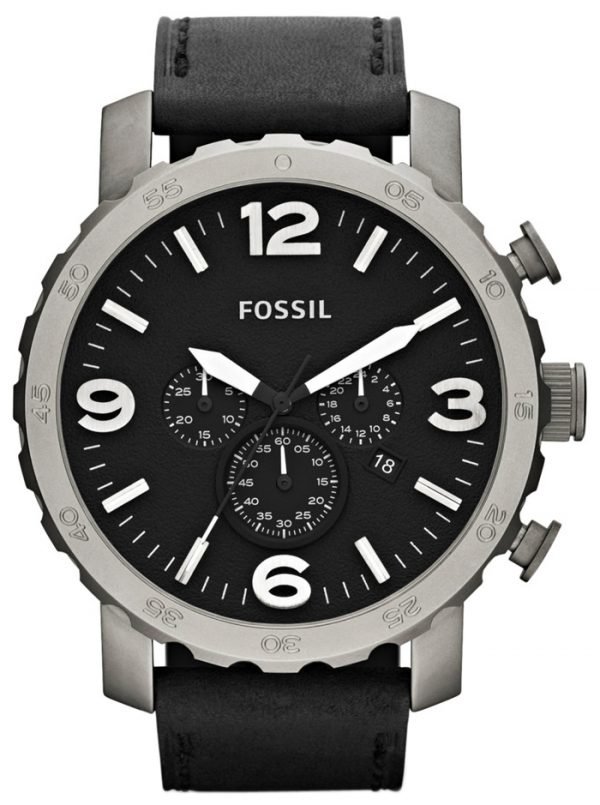 Fossil Nate Ti1005 Kello Musta / Nahka