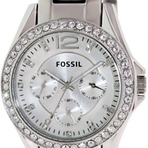 Fossil Riley Es3202 Kello Valkoinen / Teräs