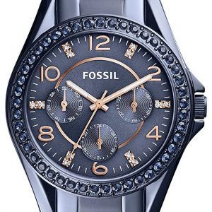 Fossil Riley Es4294 Kello Sininen / Teräs