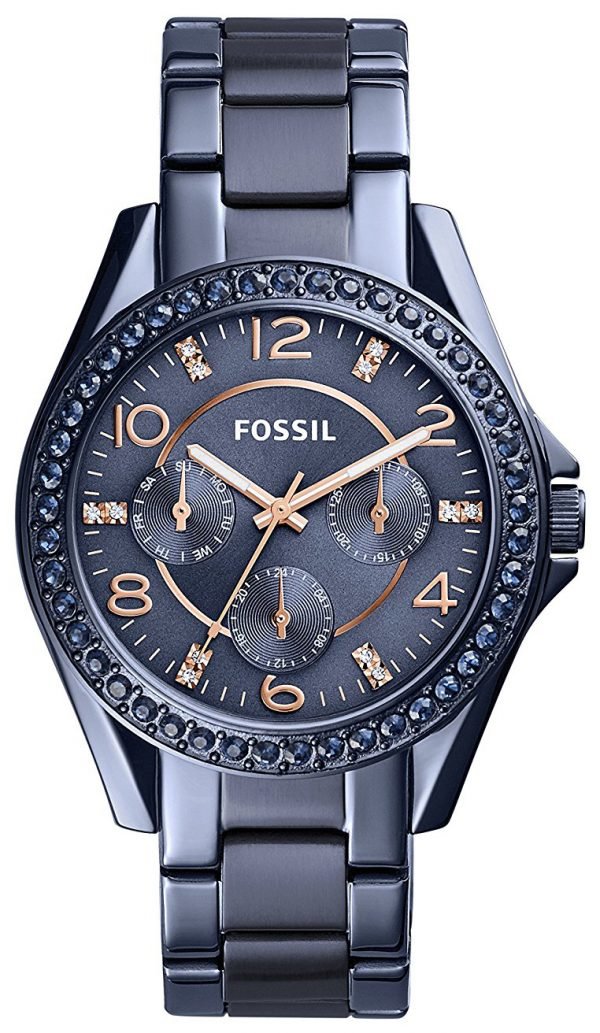 Fossil Riley Es4294 Kello Sininen / Teräs