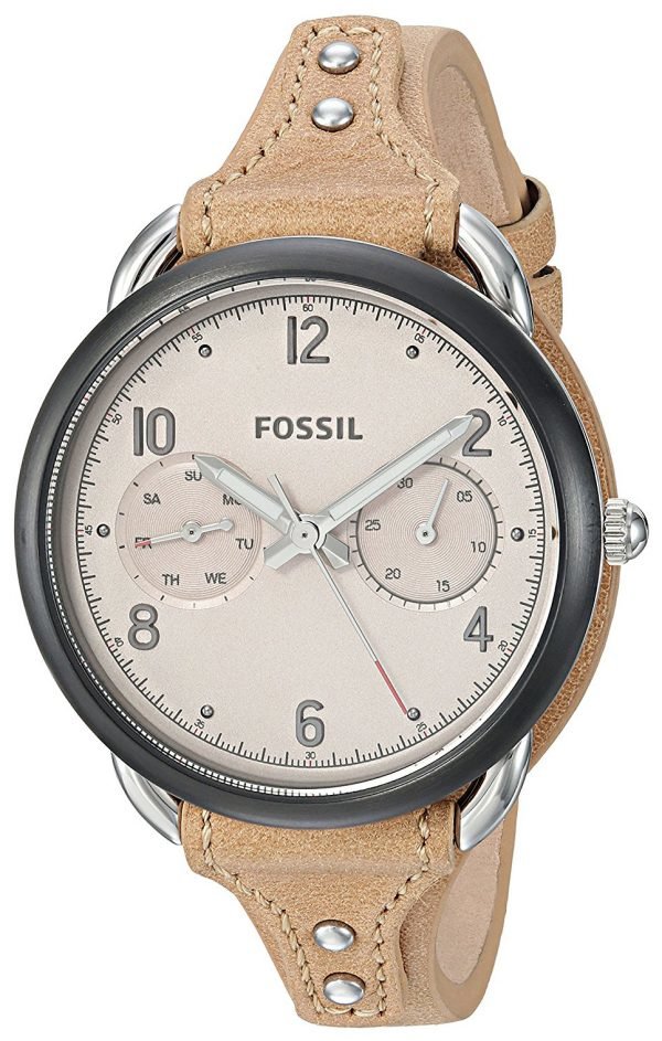 Fossil Tailor Es4175 Kello Beige / Nahka