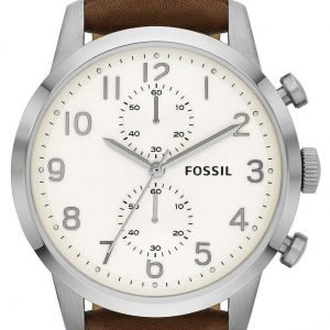 Fossil Townsman Fs4872 Kello Valkoinen / Nahka