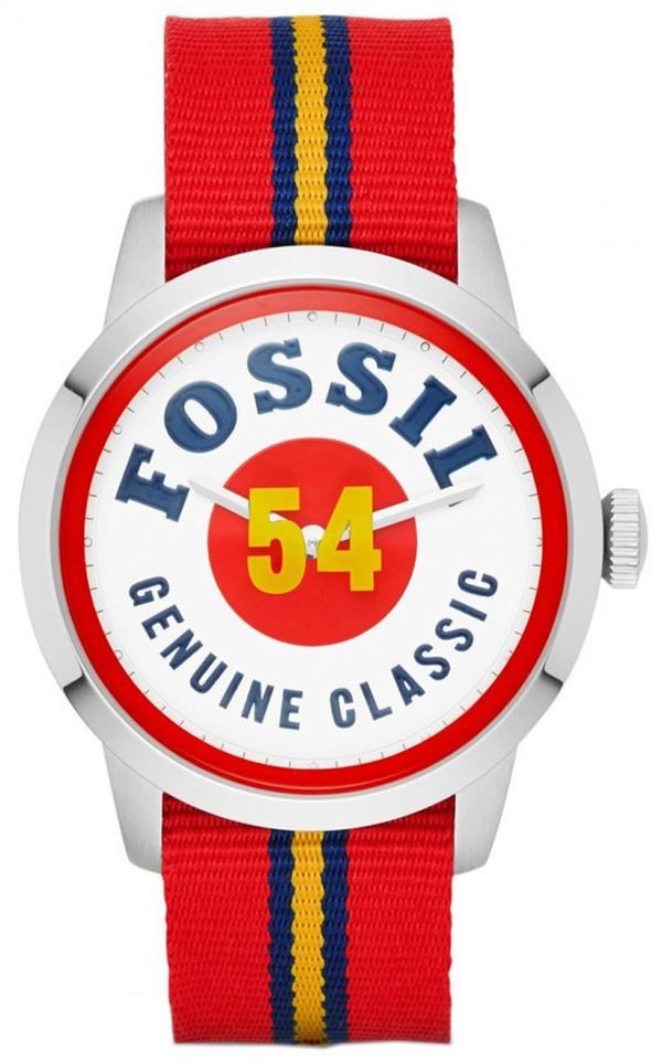 Fossil Townsman Fs4922 Kello Valkoinen / Tekstiili