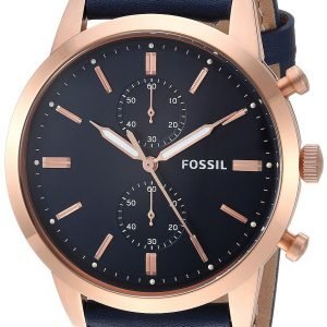 Fossil Townsman Fs5436 Kello Sininen / Nahka