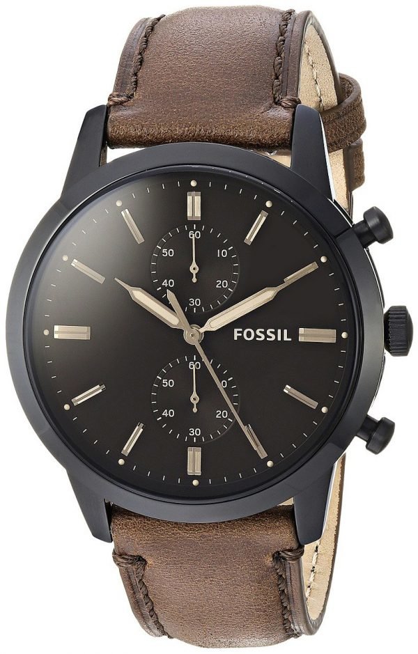 Fossil Townsman Fs5437 Kello Musta / Nahka